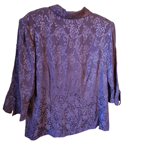 R&M Richards 2 Pc Jacquard Evening Dress Jacket Set Formal Mother Bride – 16W - Picture 4 of 13